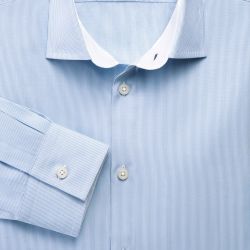 Мужская рубашка синяя Charles Tyrwhitt сильно приталенная Extra Slim Fit