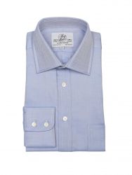 Мужская рубашка классическая темно-синяя Harvie & Hudson (01J0018BLU)
