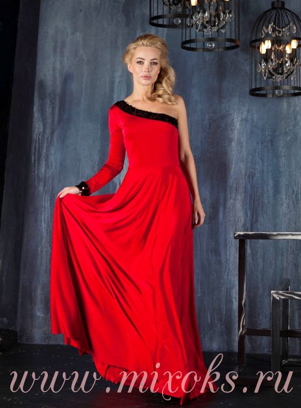 Красное Шелковое Платье В Пол