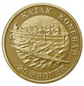 Каяк  и Умиак 20 крон Дания 2010