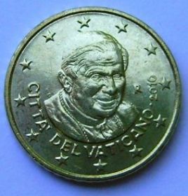 50 евроцентов Ватикан 2010 (1 серия)