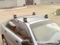 Багажник на крышу Chevrolet Lanos, Атлант, аэродинамические дуги