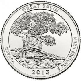 Парк Грейт-Бейсин (Невада) 25 центов  США  2013 Монетный двор на выбор
