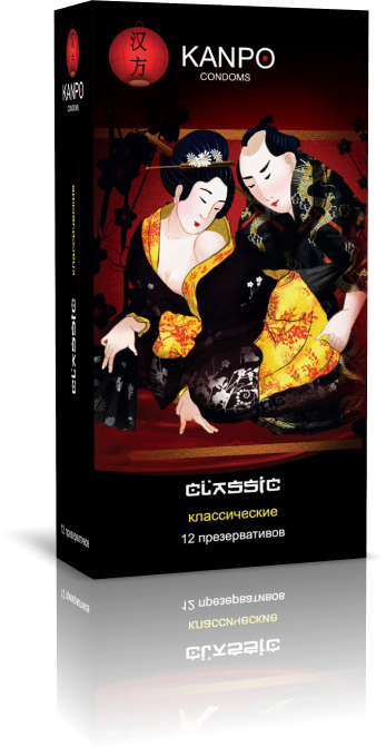Японские презервативы KANPO (Черная серия) - классические №12