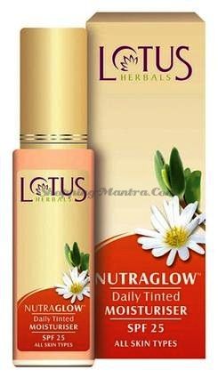 Тонирующий увлажнитель для лица с защитой SPF25 Нутраглоу Лотус Хербалс | Lotus Herbals Nutraglow Daily Tinted Moisturiser