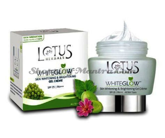 Осветляющий крем-гель с защитой SPF25 Лотус Хербалс / Lotus Herbals Whiteglow Gel Cream SPF 25