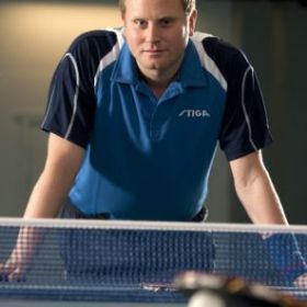 Теннисная рубашка Stiga Creator Хлопок (голубо-сине-белый)