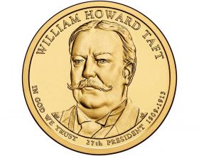 27 президент США Уильям Ховард Тафт(1909-1913) 1 доллар США 2013 монетный двор на выбор