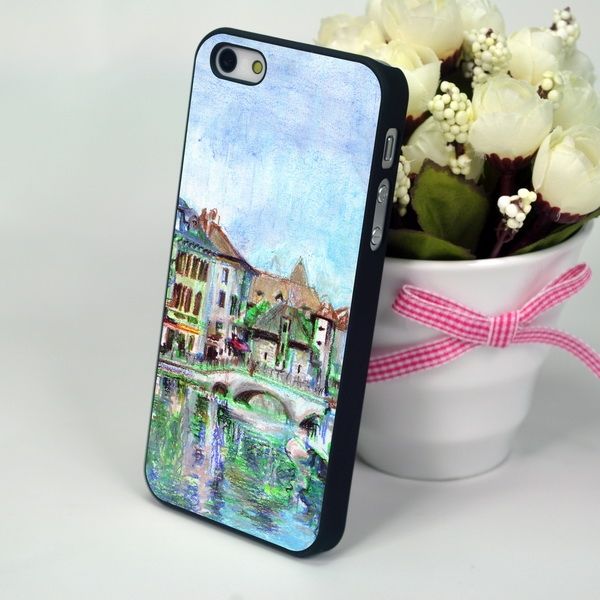 Чехол  для iPhone 4, 4S "River Town"