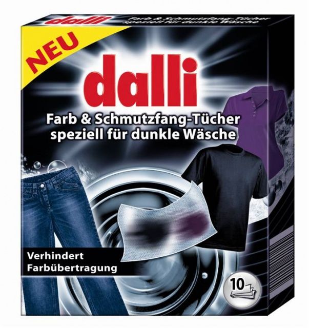 Dalli Color & Dirt Grabbing Sheets (Dark Clothes) Ловушка цвета для черного белья 10 шт