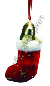 Бассет хаунд новогоднее украшение «Собака в сапожке»