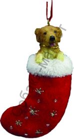 Золотистый ретривер новогоднее украшение «Собака в сапожке»