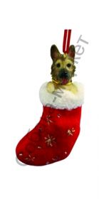 Немецкая овчарка новогоднее украшение «Собака в сапожке»