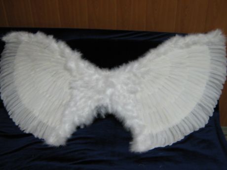 Крылья перьевые белые 110 х 60 см