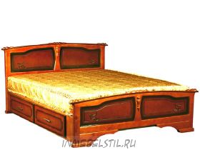 Кровать из массива Елена с ящиками