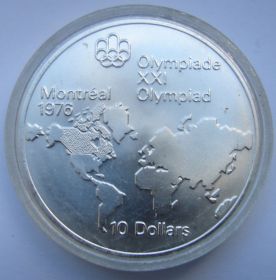 Карта Мира .XXI Олимпийские игры в Монреале`76 .10 Долларов .1973