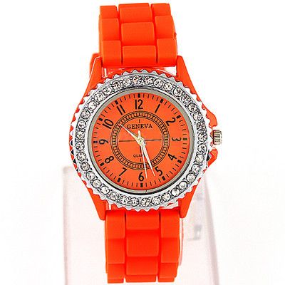 Оранжевые наручные часы Geneva