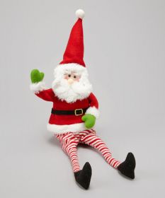 Фигурка декоративная Санта в красно-белых штанах