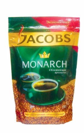 Кофе растворимый Jacobs Monarch, пакет, 190 г.