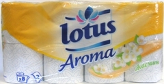 Туалетная бумага Lotus Aroma, жасмин, 2 слоя, 8 рулонов