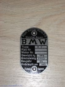 Табличка BMW R-3
