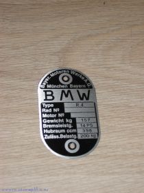 Табличка BMW R-4
