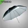 Visico UB-007 85см комбинированный зонт сереброчерный и прозрачный