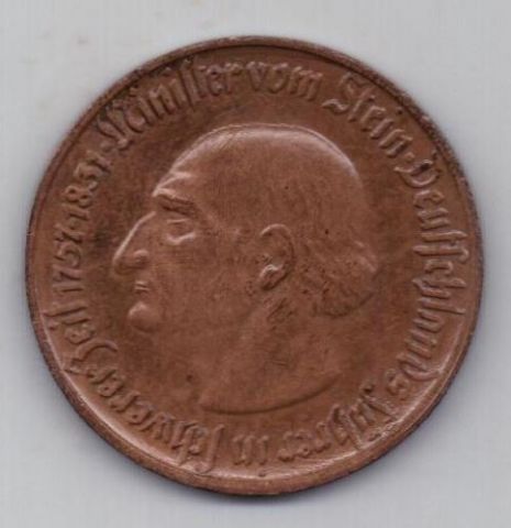 10 марок 1921 года Вестфалия XF Германия
