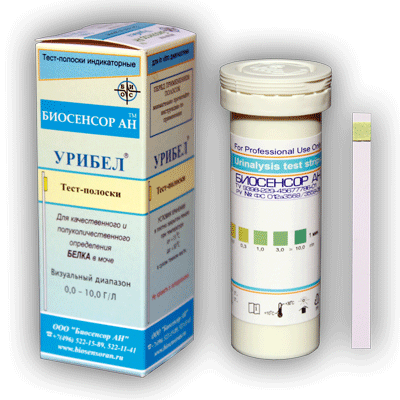 Урибел - Визуальные тест_полоски белок в моче (100 шт.)