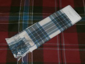 шарф 100% шерсть , расцветка  клан Стюартов (синий вариант )