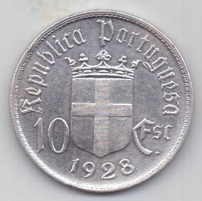 10 эскудо 1928 г. Португалия