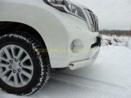 Защита переднего бампера 75 мм овальная (TOYLCPR15013-02) для Toyota Land Cruiser Prado 150 2010