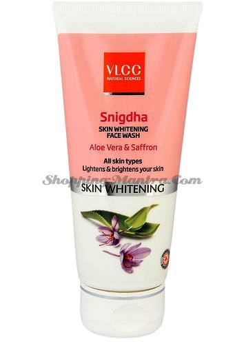 Отбеливающий гель для умывания с алое вера и шафраном VLCC (Snigdha Skin Whitening Face Wash)