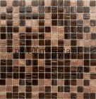 MIX19 коричневый (сетка). Мозаика серия GOLDEN, вид MIX (СМЕСИ),  размер, мм: 327*327 (NS Mosaic)