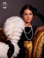 Палантин из песца качества "Saga Royal". Качество LUXE.