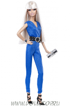 Коллекционная кукла Барби Синий Комбинезон - The Barbie Look Collection - Blue Jumpsuit