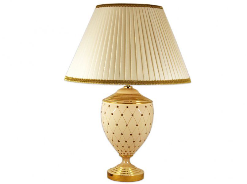 Настольная лампа h 63см  "Murano Cream Gold"
