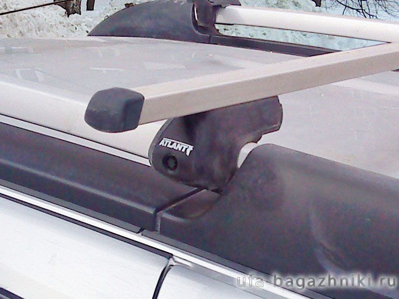 Багажник на крышу Renault Duster, Атлант, прямоугольные дуги на рейлинги