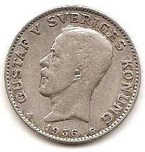 1 крона Швеция 1936