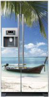 Виниловая наклейка на холодильник -  Пляж 4