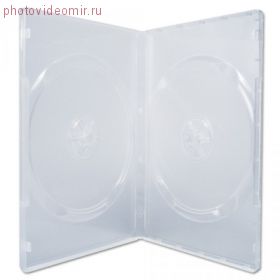 Коробка (футляр) DVD Box 14 мм для 2 дисков, прозрачный (clear), 10 шт.