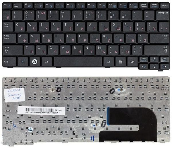 Клавиатура для ноутбука Samsung N102/N128/N140/N143/N144/N145/N148/N150/NB30 (black)