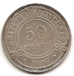 50 центов Британский Гондурас 1907