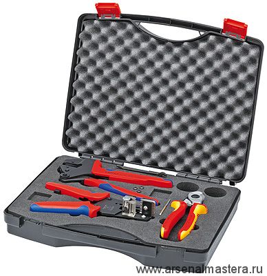 Чемодан с набором инструментов для фотогальваники, 3 предмета, KNIPEX 97 91 01