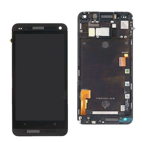 LCD (Дисплей) HTC One (в сборе с тачскрином) (в раме) (black) Оригинал
