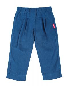 Льняные брюки для девочки синие Goldy by Mirdada