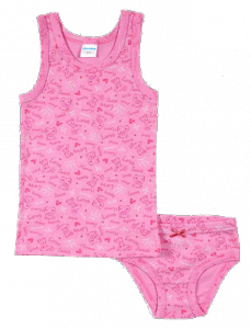 Розовый комплект белья для девочки