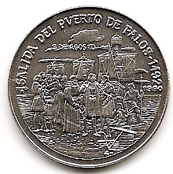 Отплытие 1492 год 1 песо Куба 1990