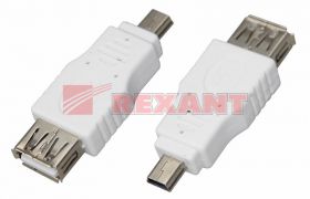 Переходник гнездо USB-A (Female) - штекер Mini USB (Male) REXANT
