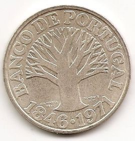 125 лет Национальному Банку (1846-1971) 50 эскудо Португалия 1971